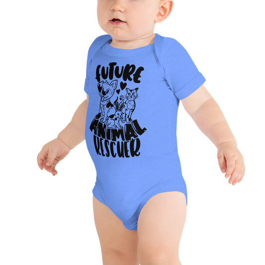 Baby short sleeve one piece Future Animal Rescuer