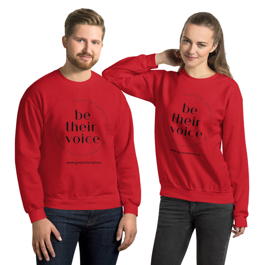 Unisex Sweatshirt Be Their Voice